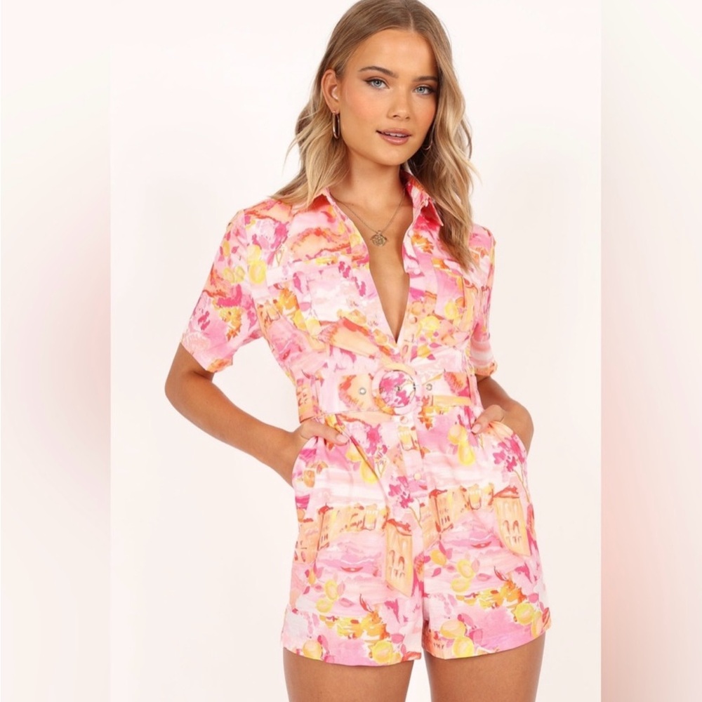 Runway the Label Arianna pink floral romper